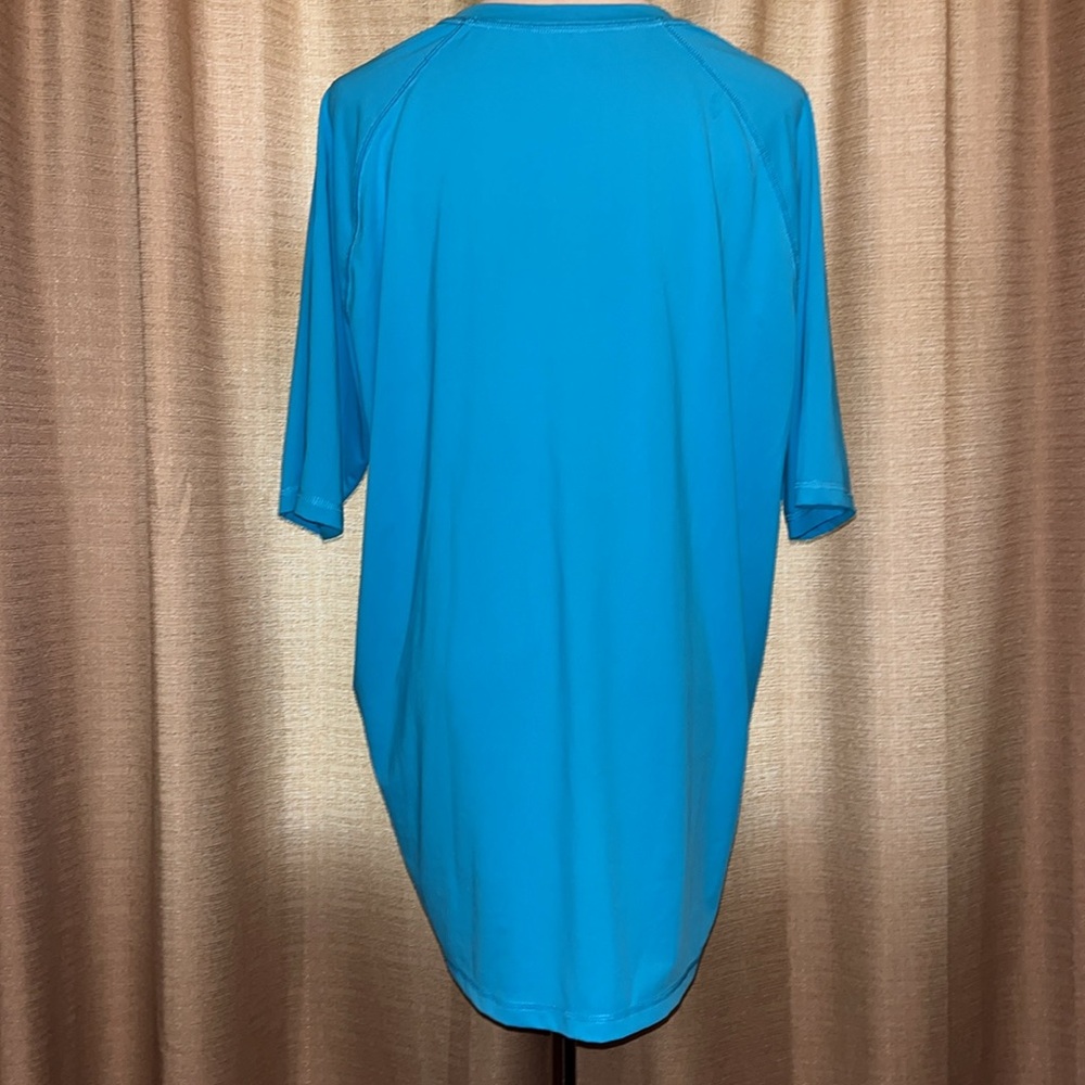 George Mens Large 42/44 Blue Short Sleeve Swim Rash Guard - Picture 4 of 12